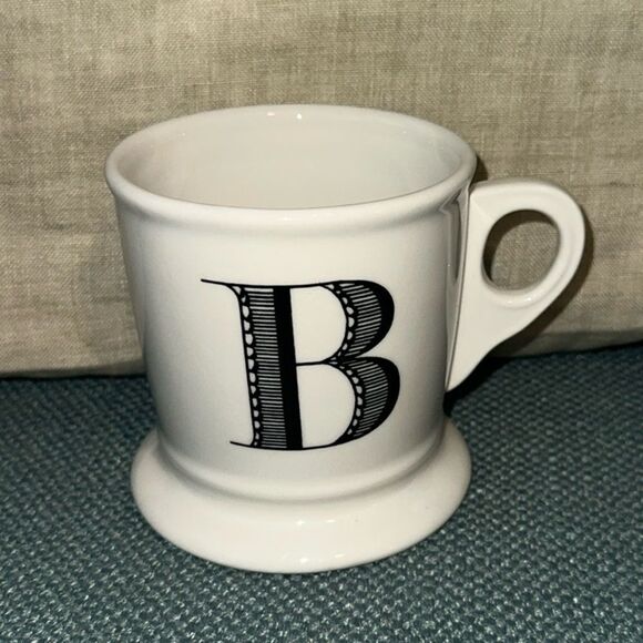 Anthropologie Initial B Alphabet Monogram Coffee Mug - Picture 1 of 6